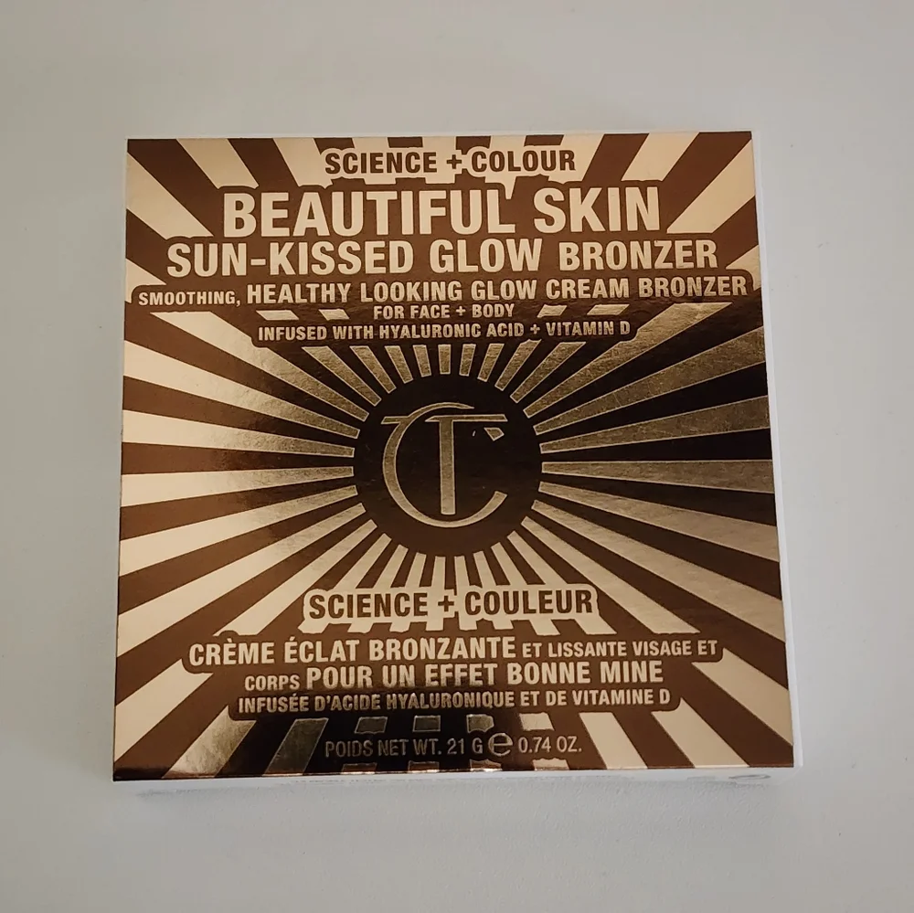 CHARLOTTE TILBURY BEAUTIFUL SKIN SUN-KISSED GLOW CREAM BRONZER 1 FAIR MAKEUP